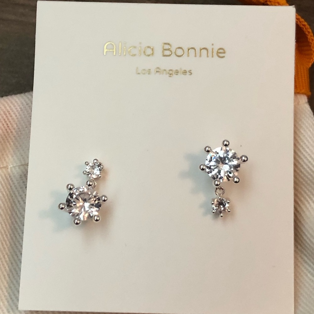 New Alicia Bonnie Echo silver earrings - Picture 1 of 5